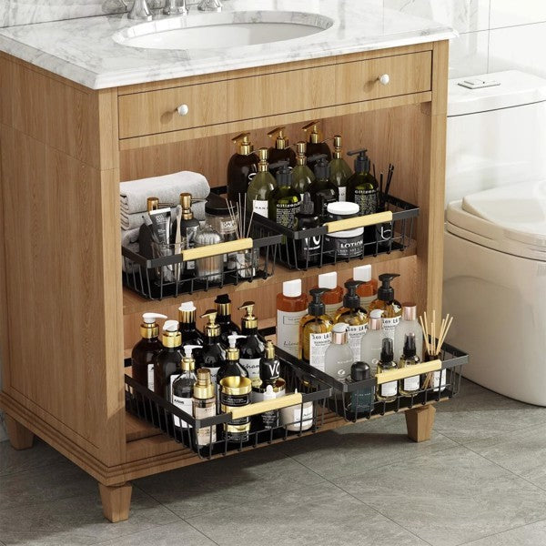 2-pack Container Organizer For Storage Room, Bedroom, Kitchen Cabinet