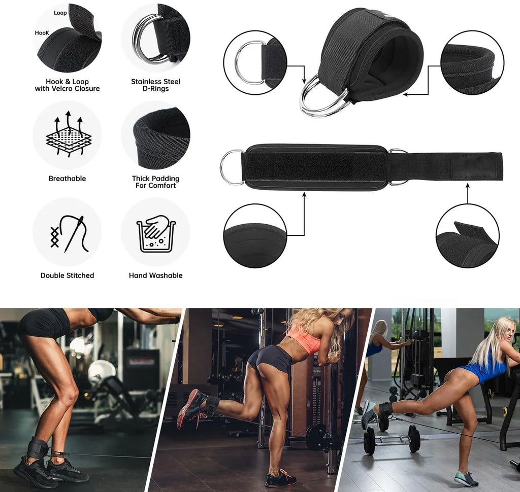 Ankle Resistance Bands Set – 3 Levels for Leg & Butt Training