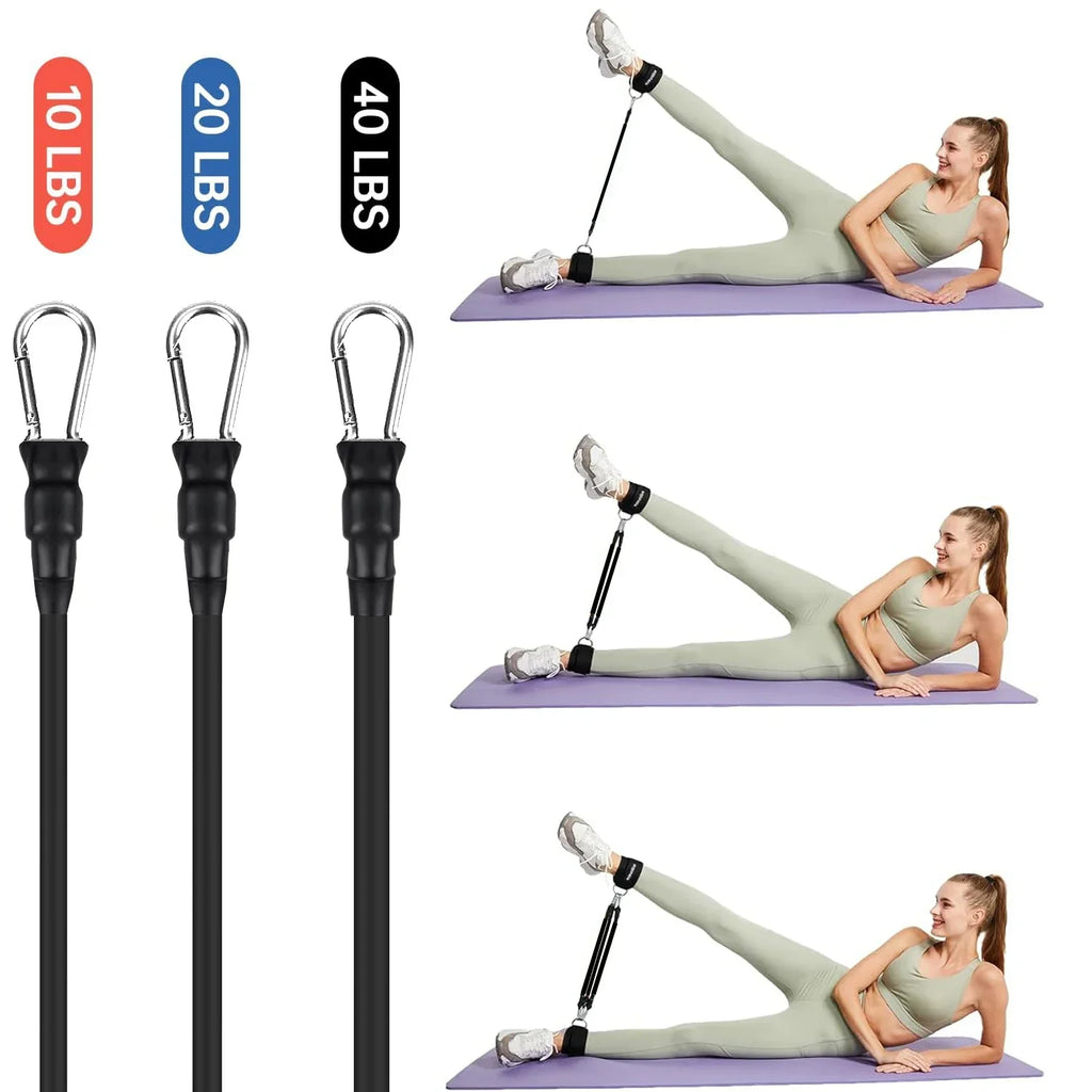 Ankle Resistance Bands Set – 3 Levels for Leg & Butt Training