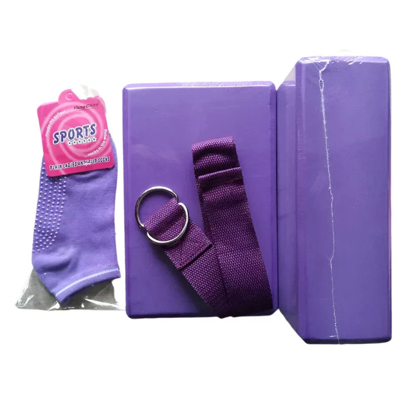 Yoga Block & Strap Set – EVA Foam Support for Fitness Training