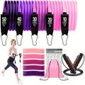 Fitness Resistance Bands Set – 17 Pieces, Medium Tension